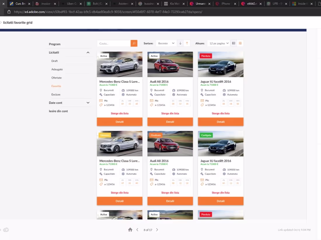 Cover image for Rewriting of vehicle auctioning platform
