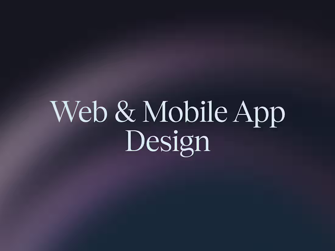 Cover image for Web & Mobile App Design