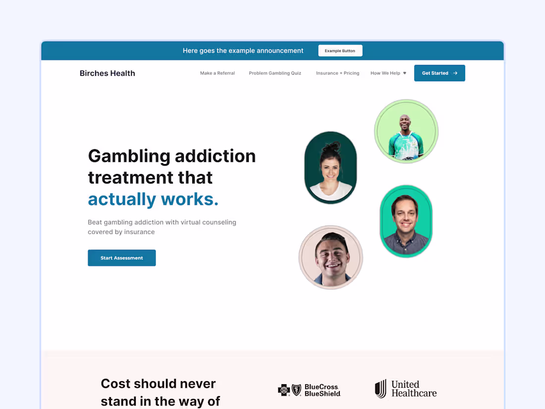 Cover image for Birches Health - Website Redesign & Framer Development