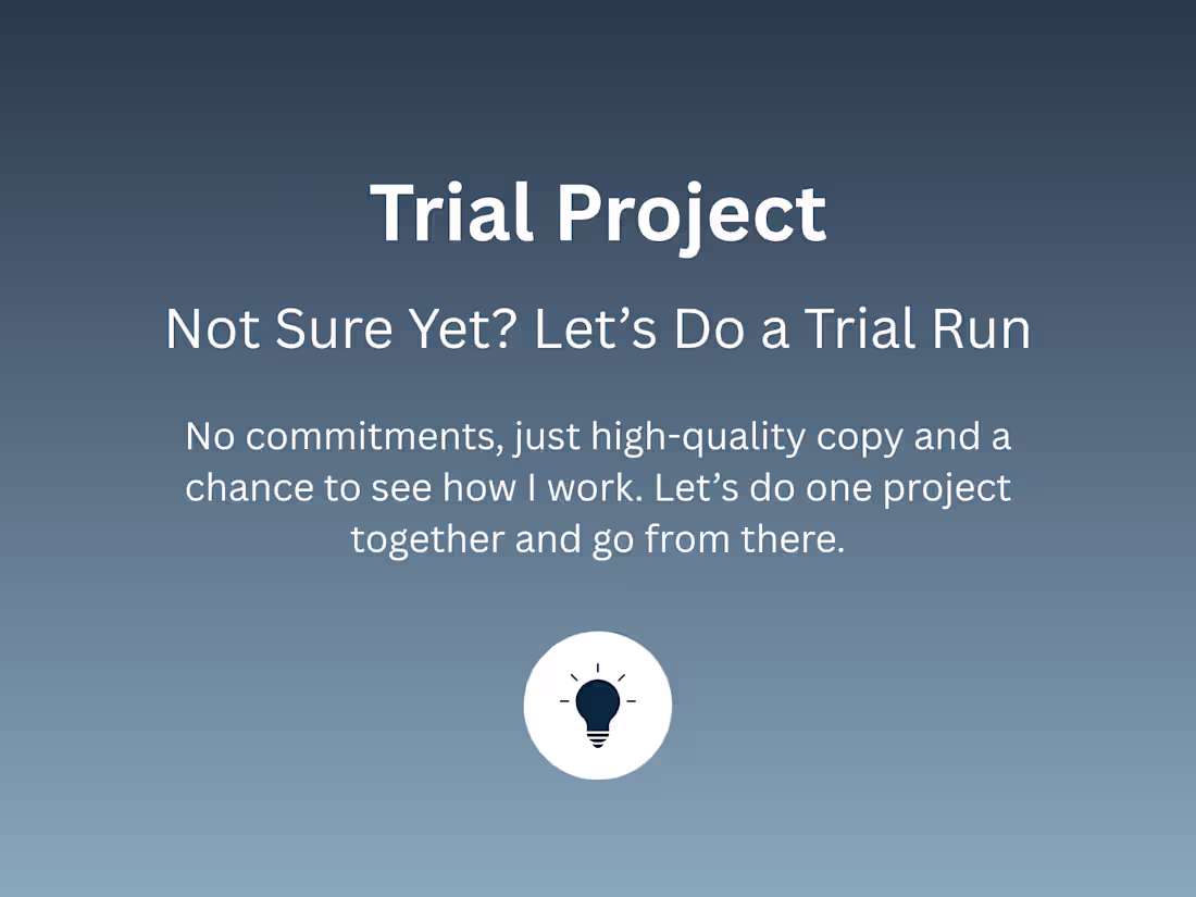 Cover image for Trial Project | Start Here!