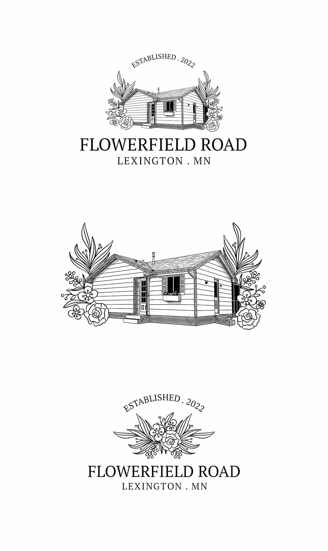 Cover image for Beautiful Hand Drawn House Combine with Flowers Logo :: Behance