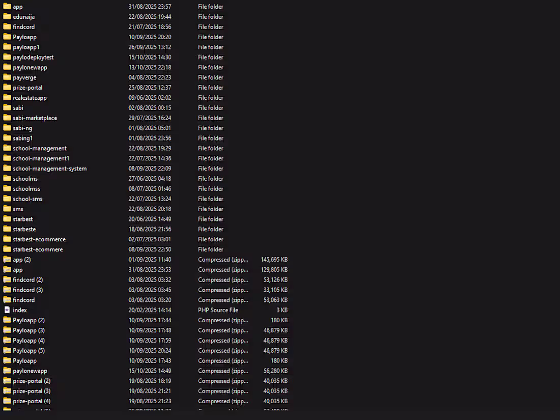 Cover image for Spot my project development folder😂