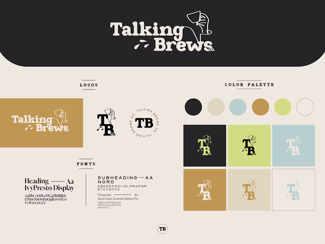 Cover image for Talking Brews Co. Branding Board