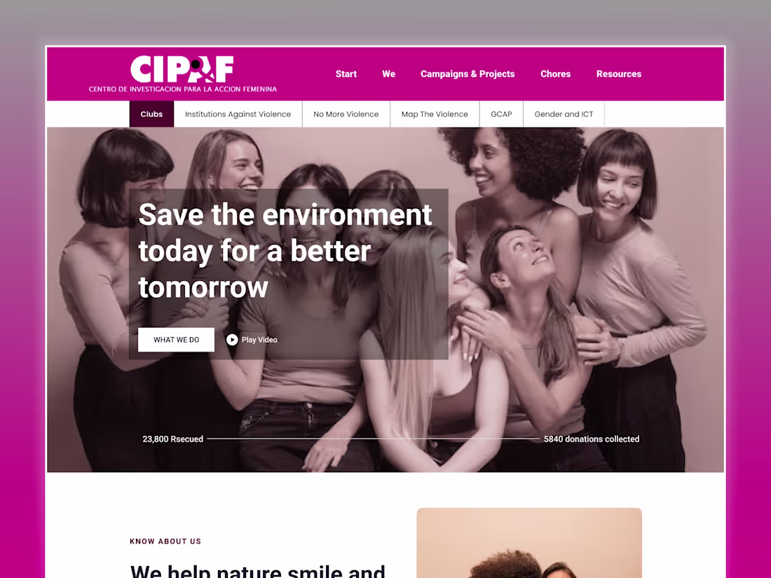 Cover image for Designing for Change — CIPAF Website UI