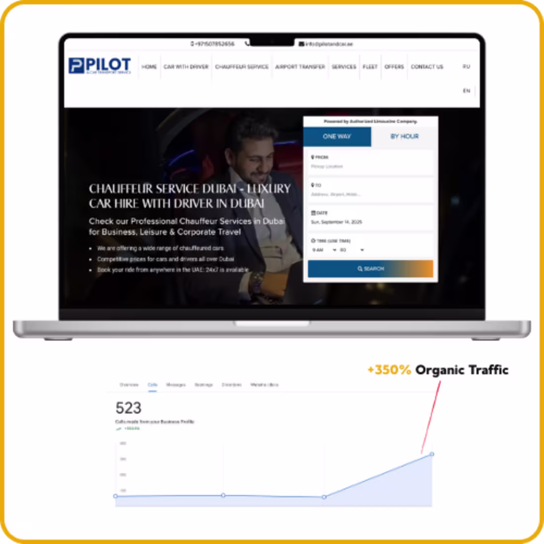 Cover image for Pilot and Car is a premier limousine and chauffeur service p...