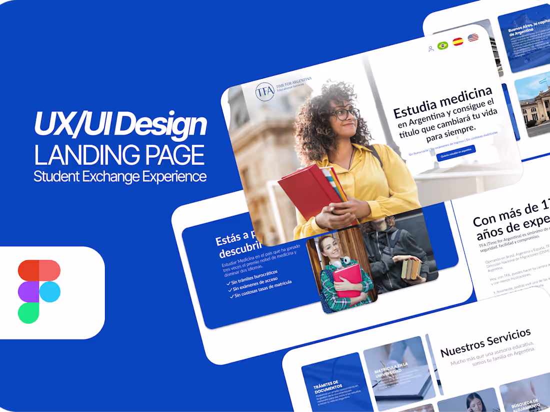 Cover image for Landing page designs for an Student Exchange Experience 