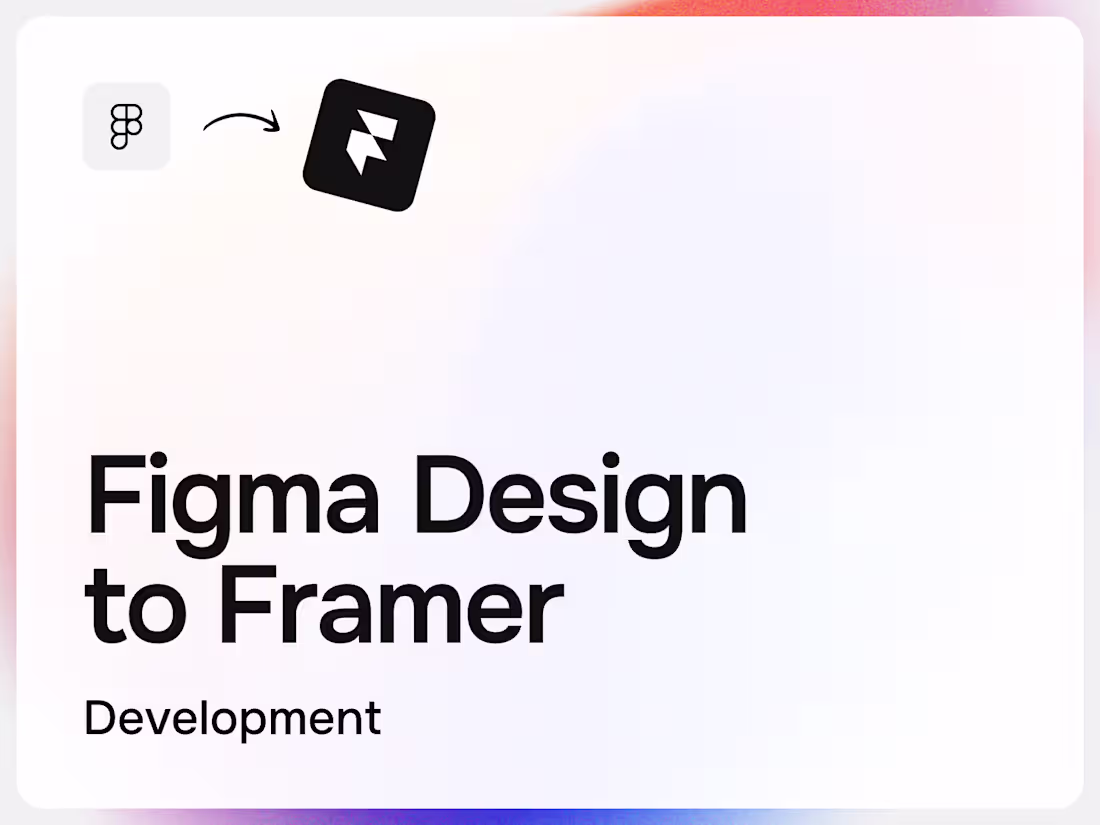 Cover image for Figma to Framer