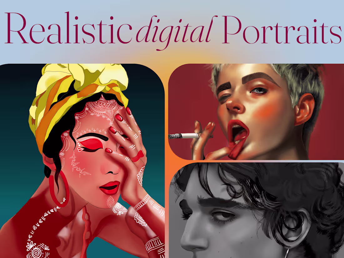 Cover image for Realistic Digital Portraits