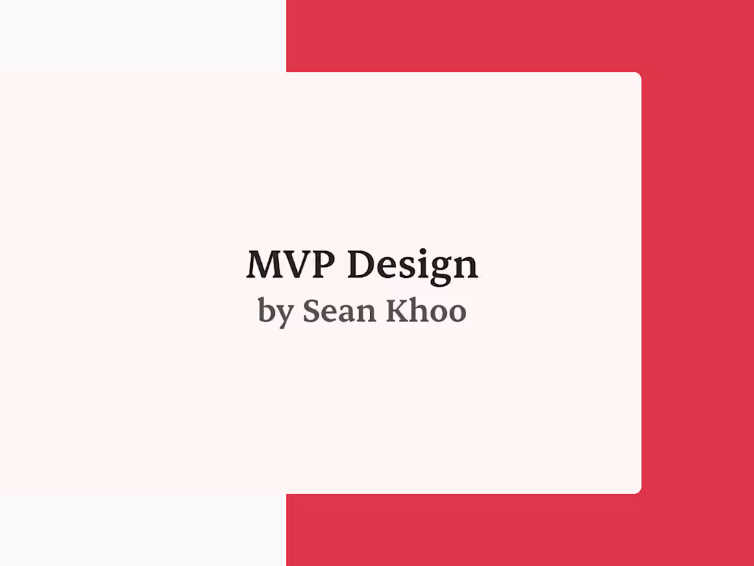 Cover image for MVP Design