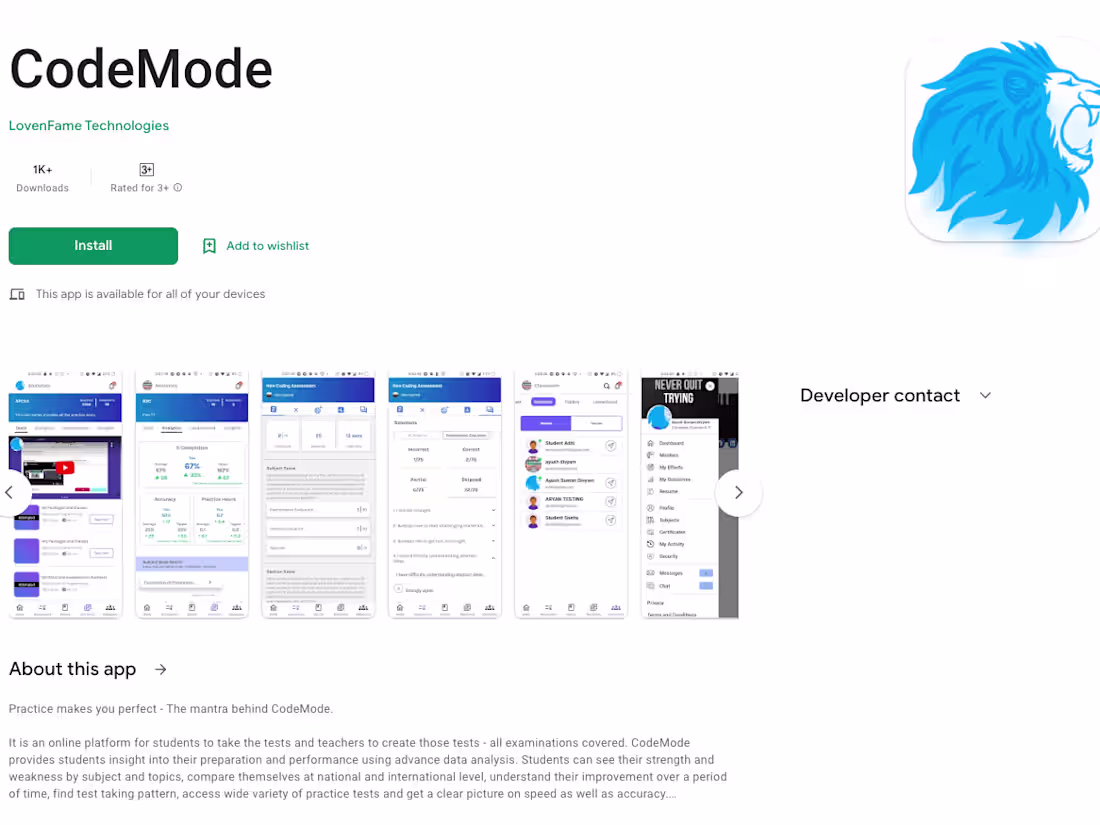 Cover image for CodeMode - Apps on Google Play