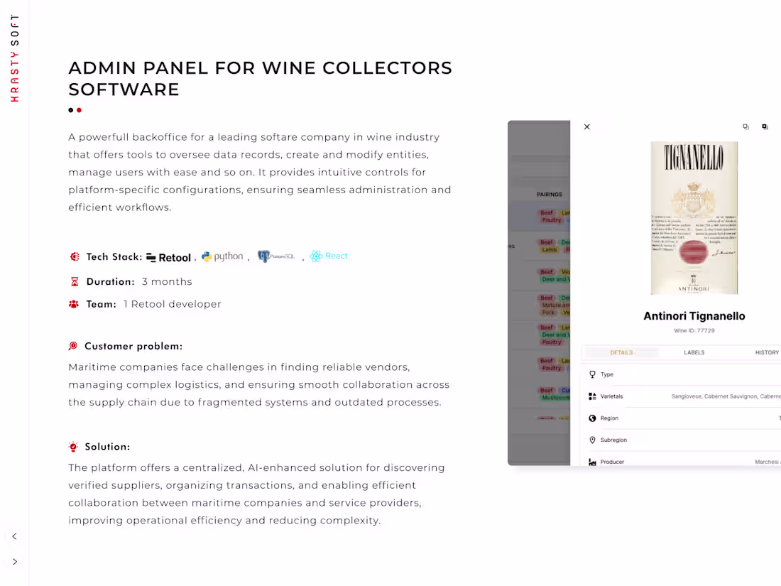 Cover image for Wine Collectors Software Admin Panel Development