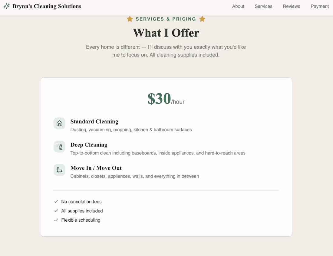 Cover image for Marketing website for a local