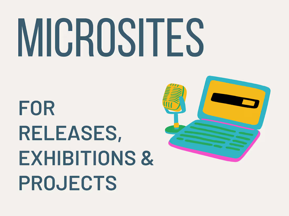 Cover image for Microsites for Releases, Exhibitions & Projects