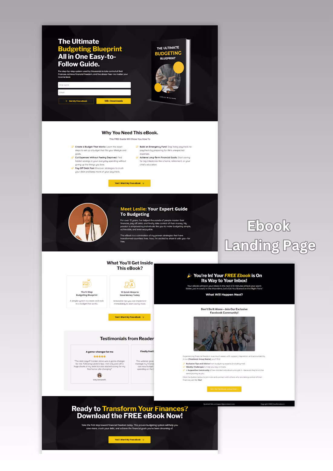 Cover image for Ebook Landing Page Design