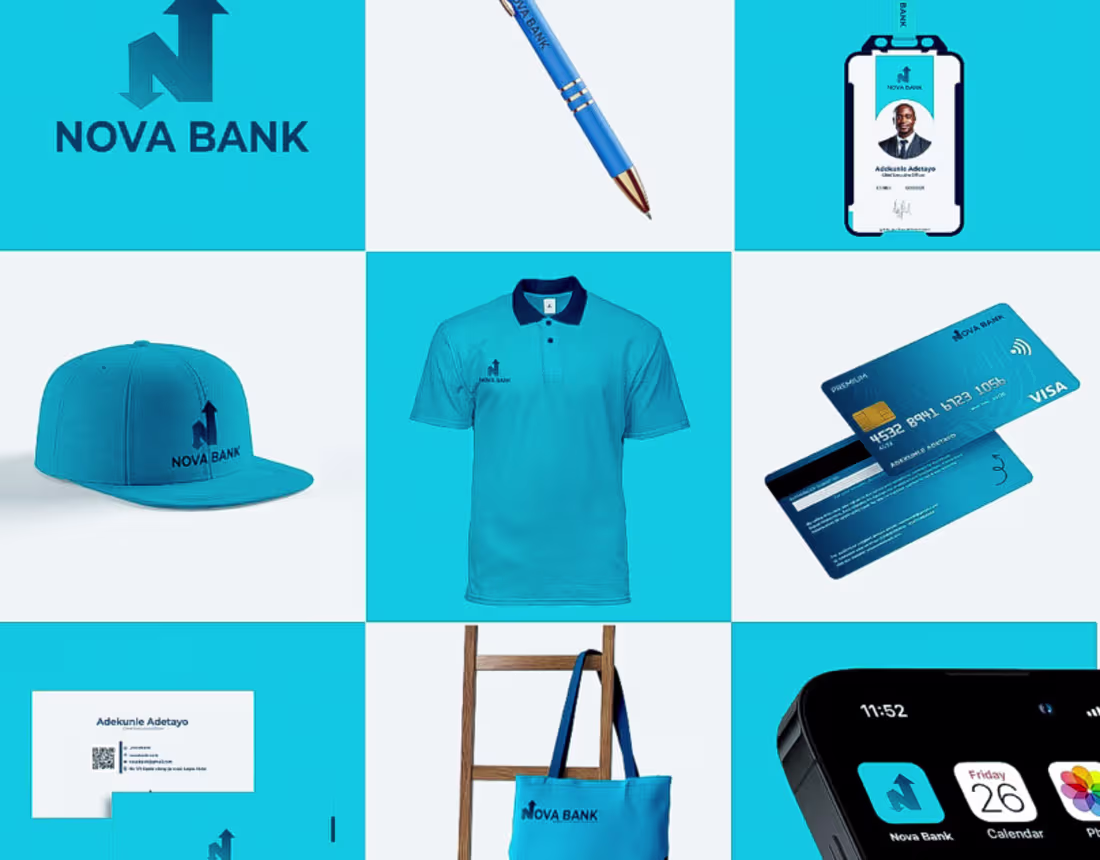 Cover image for Nova Bank Brand identity