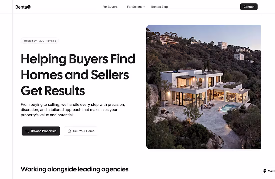 Cover image for Benta — Real Estate Website