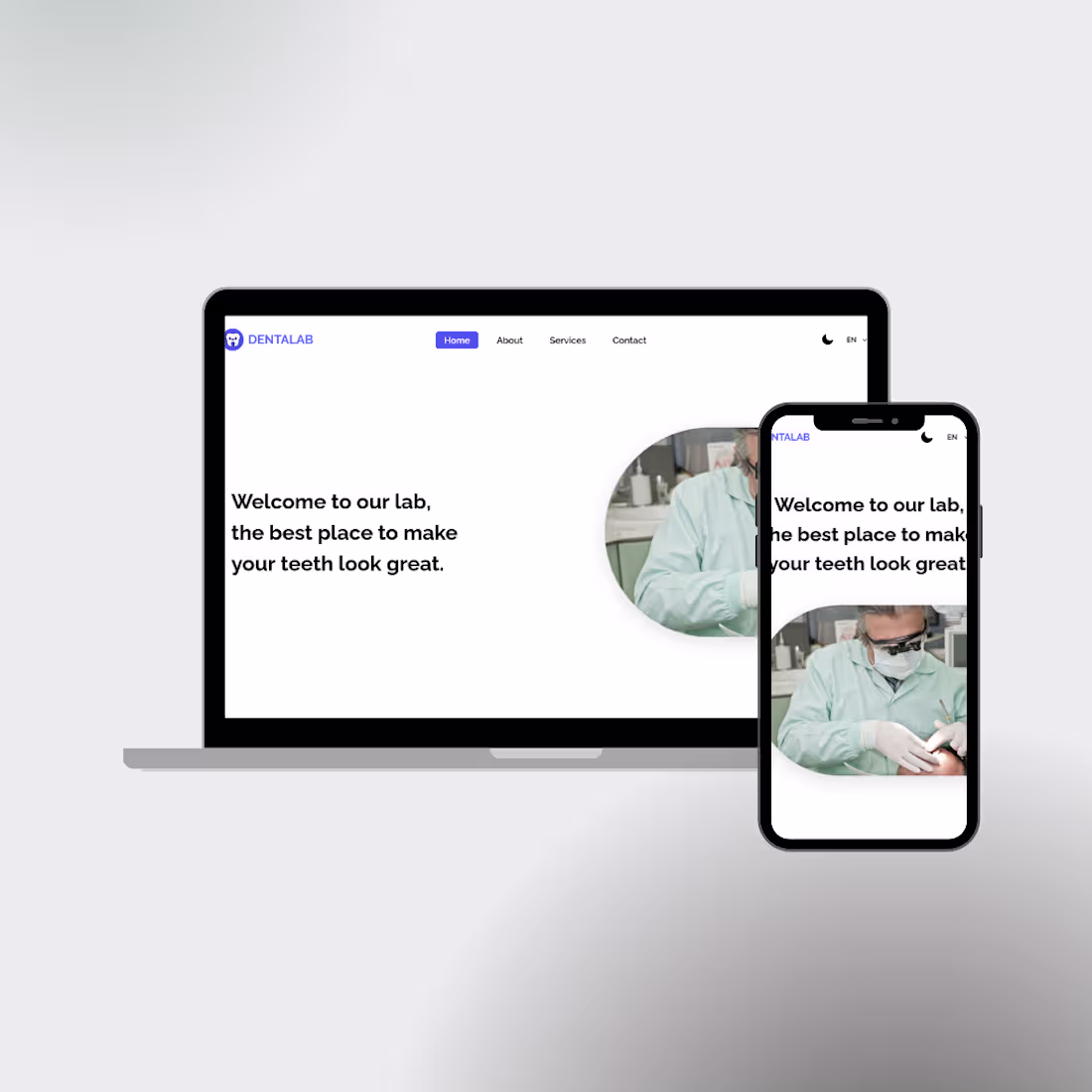 Cover image for Dentalab a dentist clinic landing page. https://dentalab.ver...