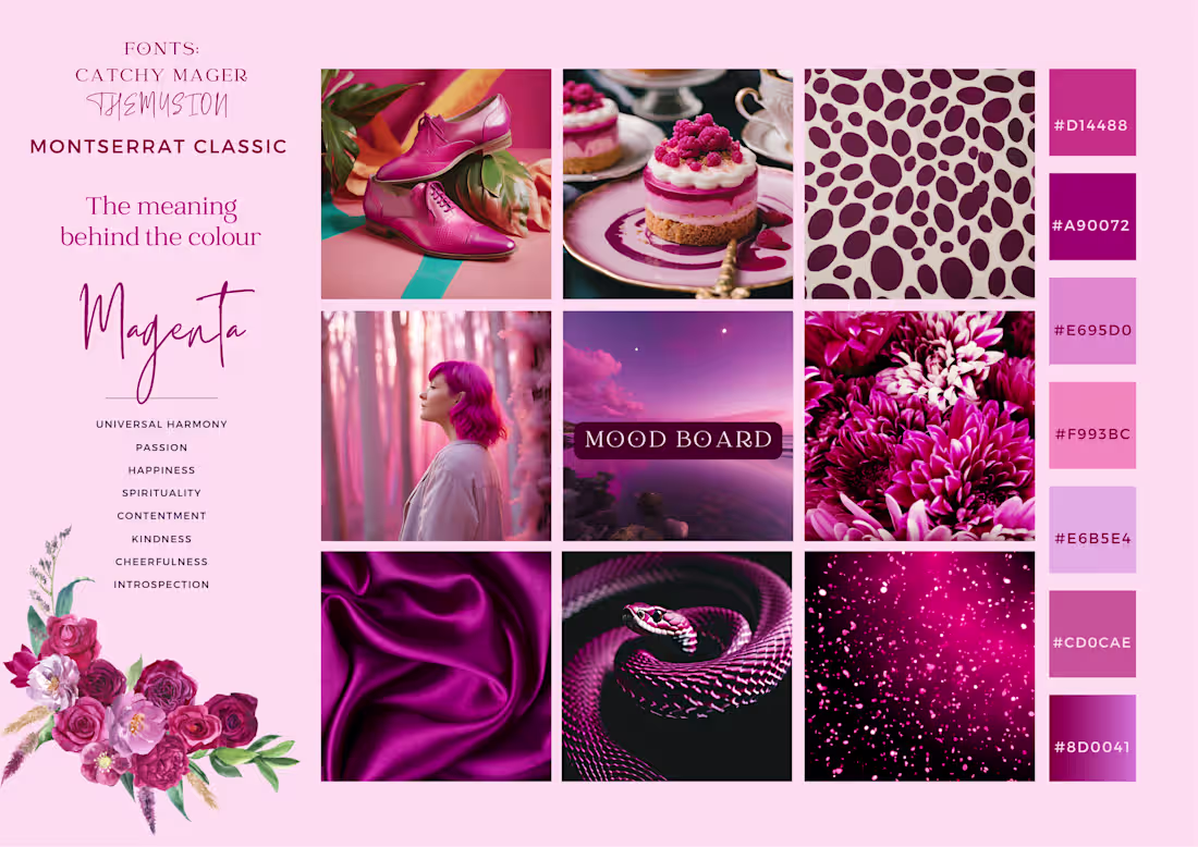 Cover image for Magenta Visual Identity Mood Board — Brand Direction Concept