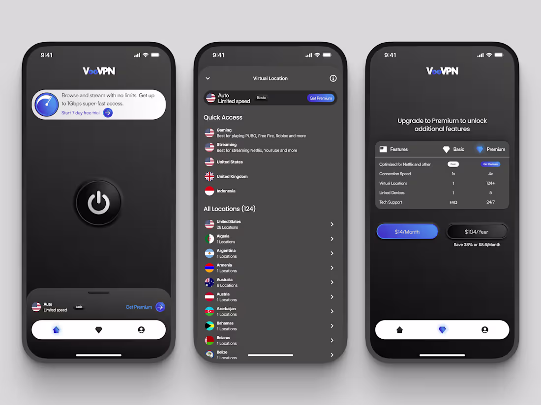 Cover image for VPN App Design Save it for your inspo 👌🏻 More details (htt...