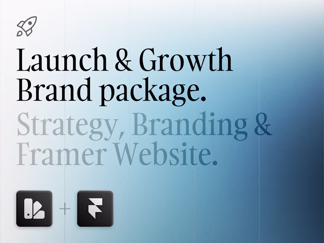 Cover image for Launch & Growth package ✦ Full brand build + Framer website