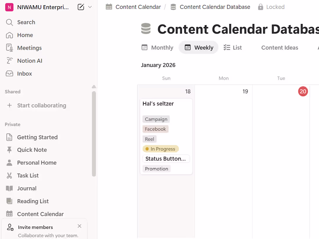 Cover image for The "Social OS": Custom Notion & Airtable Workspace Build
