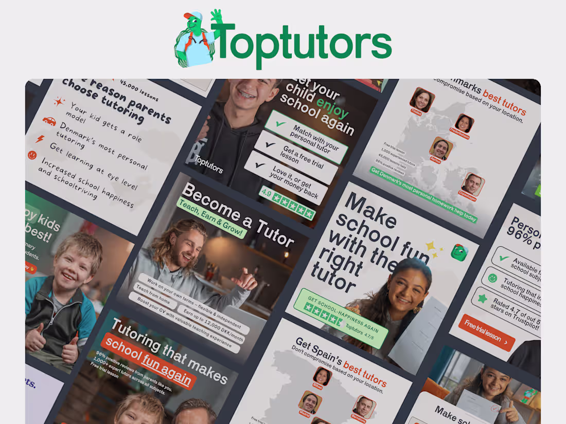 Cover image for TopTutors | Static Ad Creation | Content Strategist