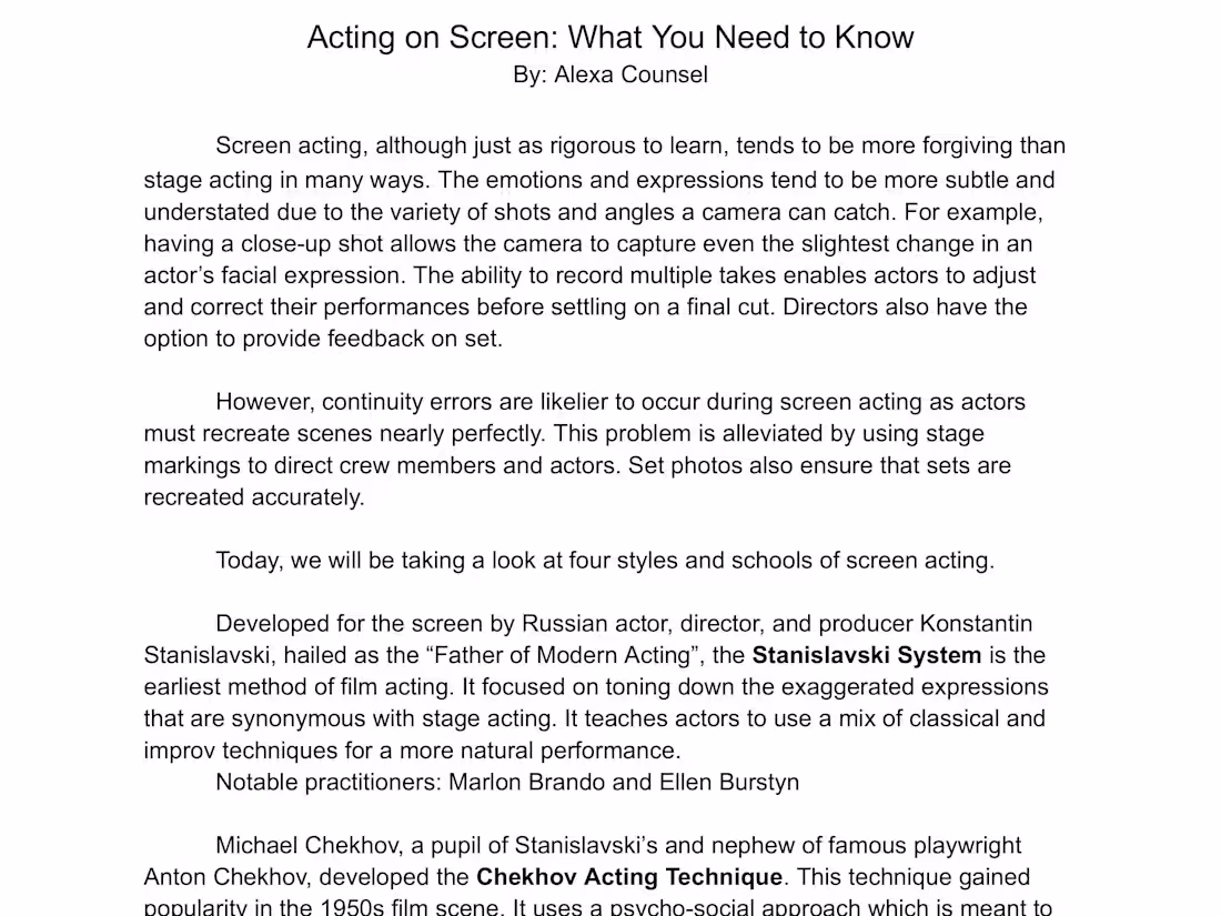 Cover image for Project 02 - Film and Stage