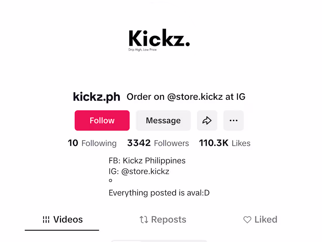 Cover image for Kickz Tiktok Account