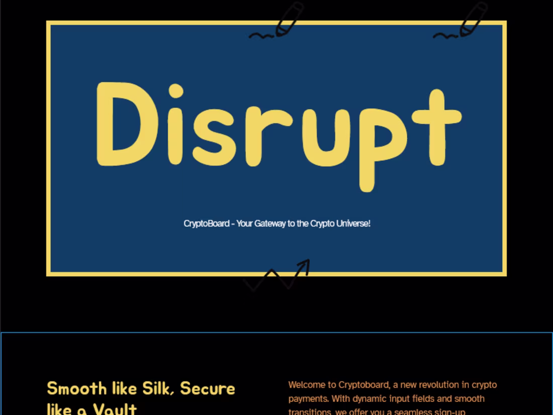 Cover image for Disrupt: Your Gateway to the Crypto Universe!