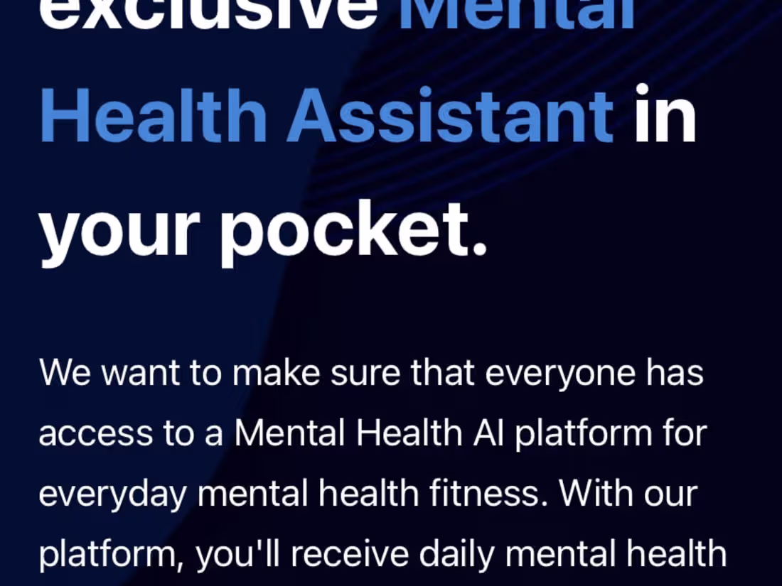 Cover image for Managing and a mental health app 