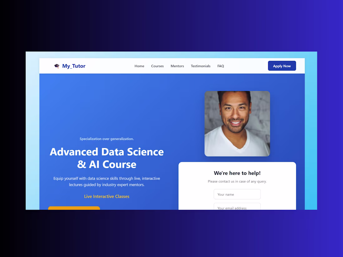 Cover image for Development of My_Tutor Education Platform