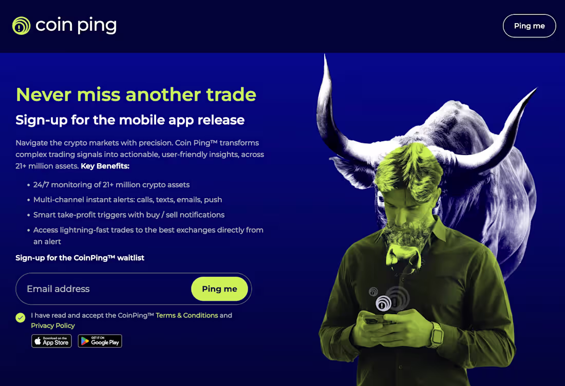 Cover image for Crypto Trading Alerts Mobile App