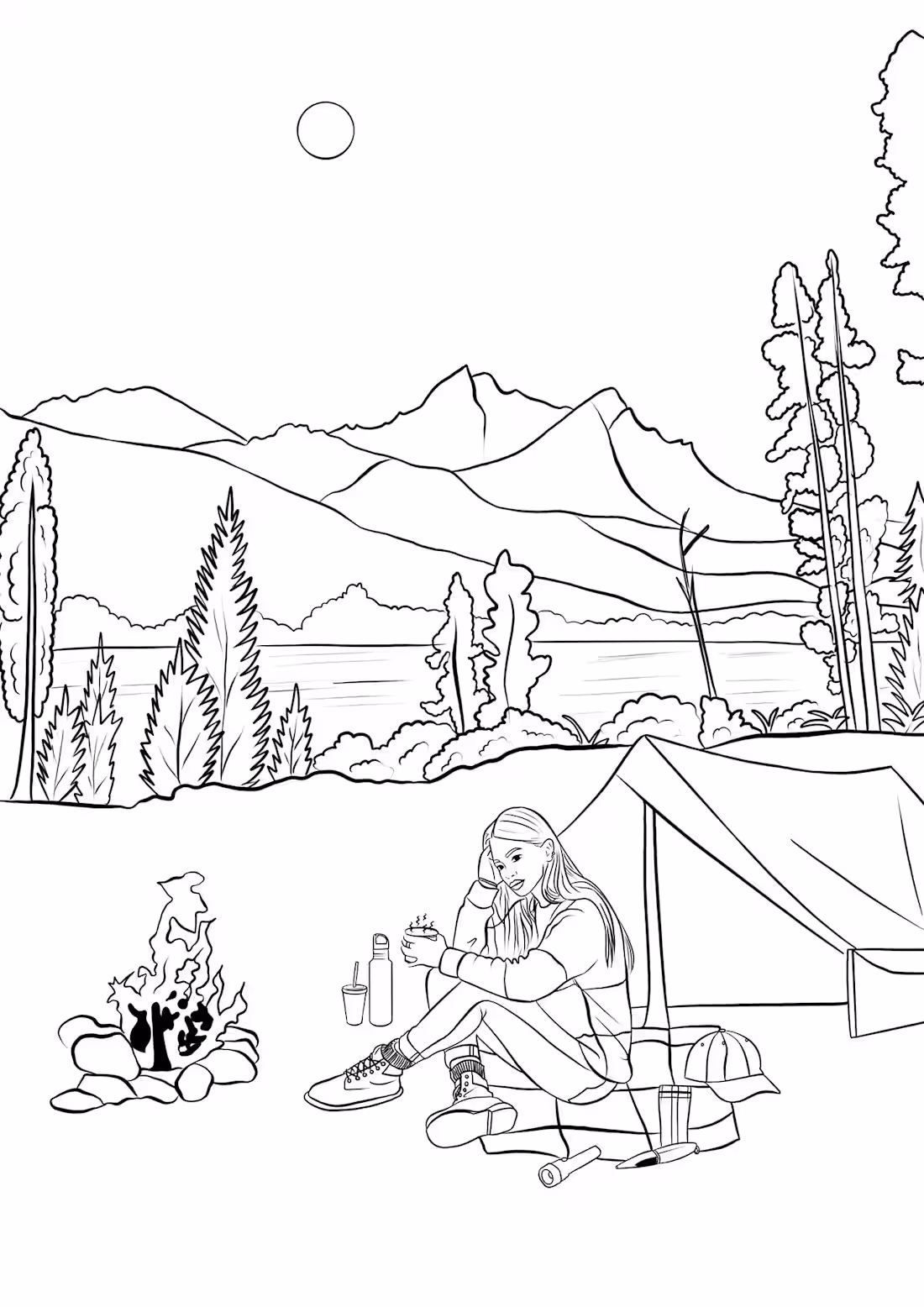 Cover image for Adventure colouring pages for women :: Behance