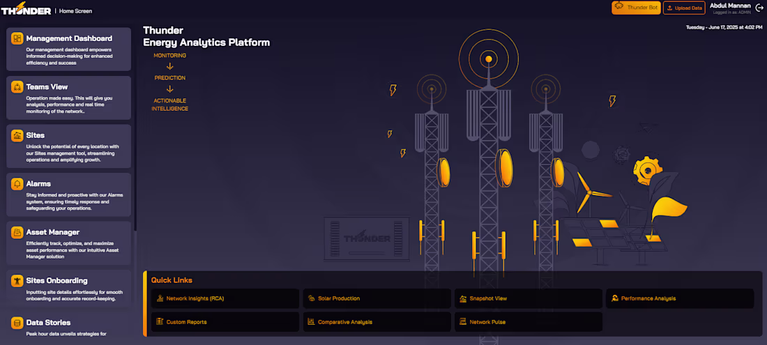 Cover image for Thunder – Energy Management Insights Platform