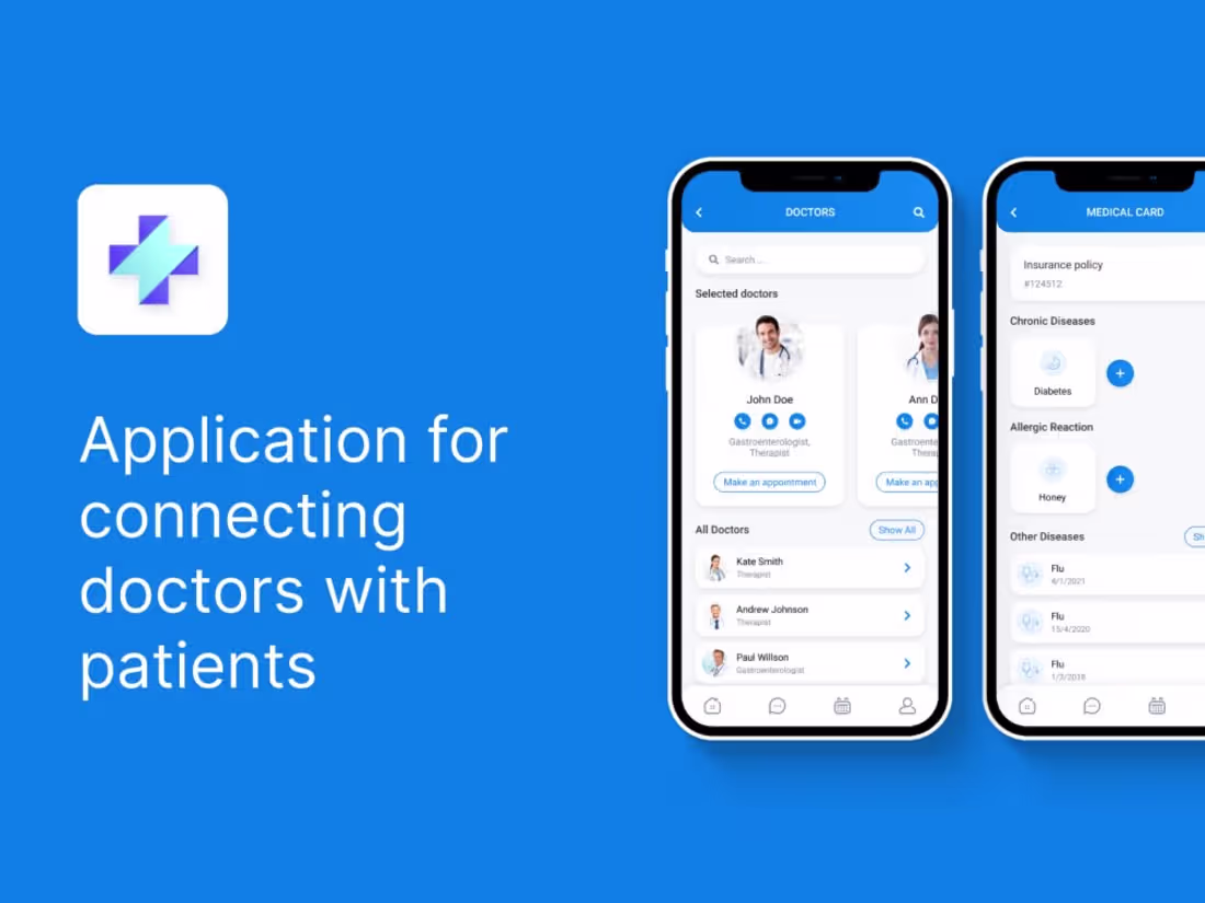 Cover image for iOS & Android application for connecting doctors with patients