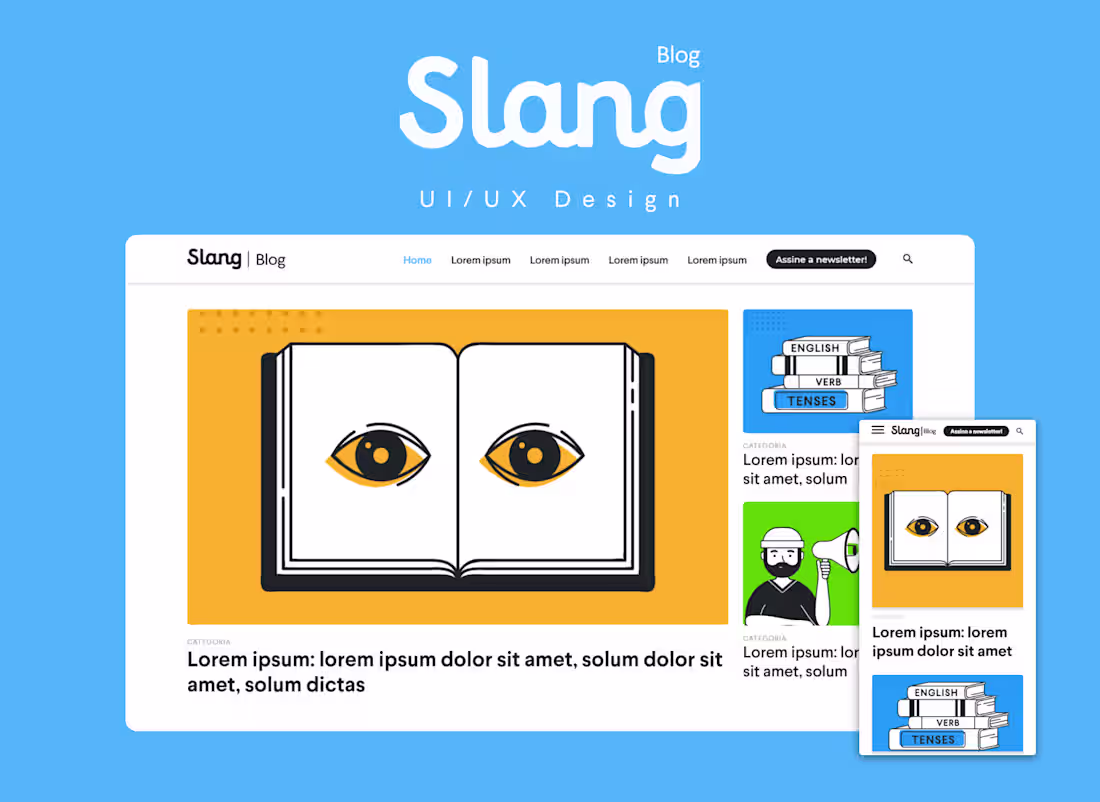 Cover image for Slang Blog | UI/UX Design