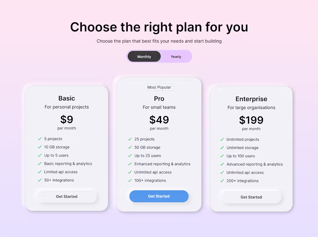 Cover image for Pricing Page
