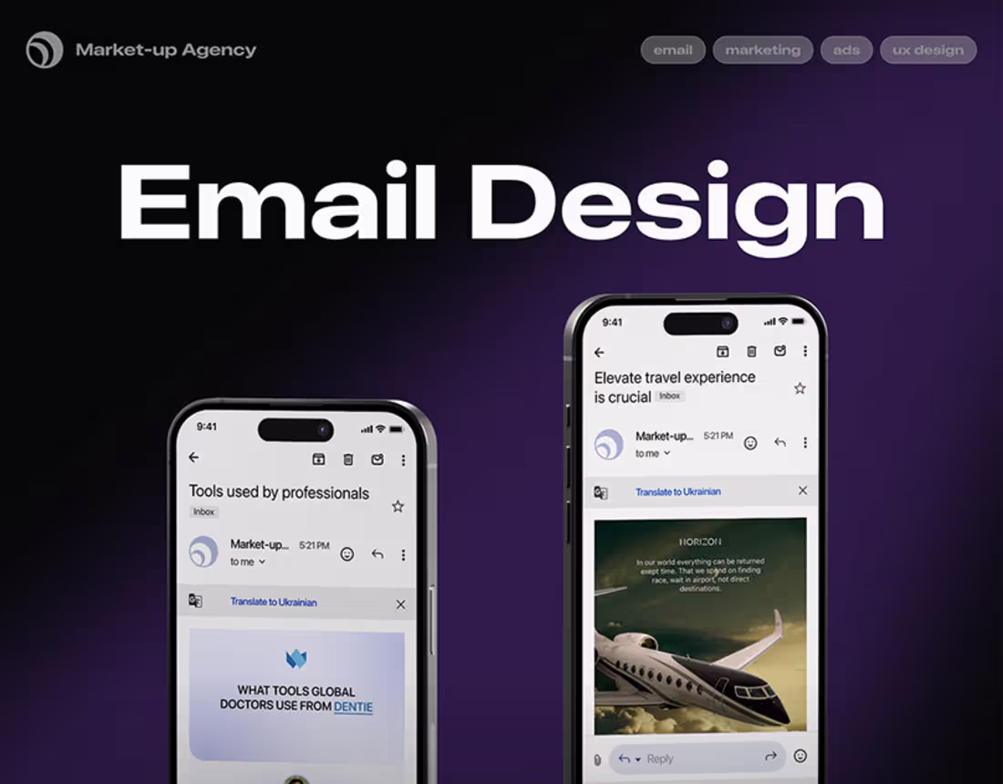 Cover image for Email Design (Market-up Agency) :: Behance