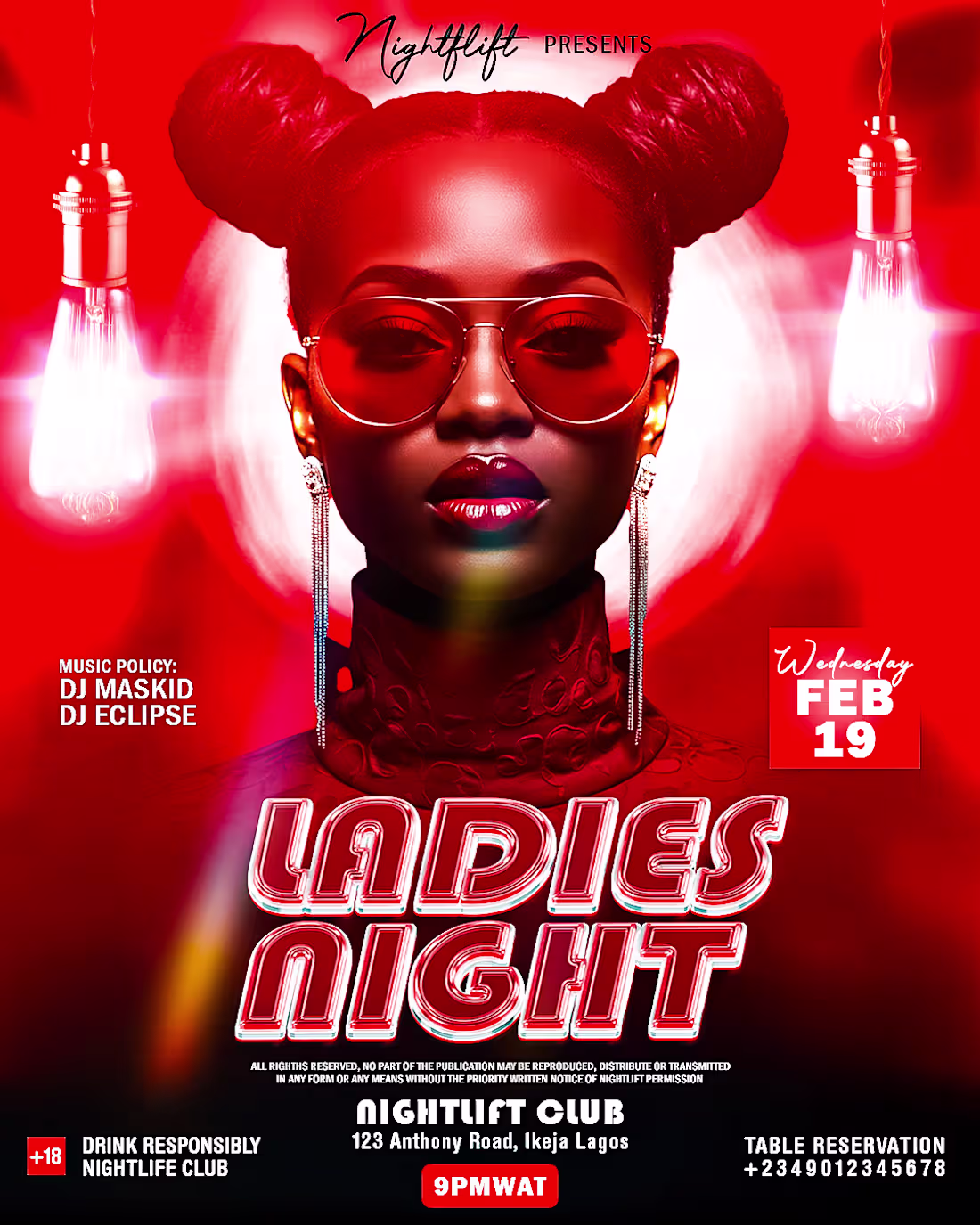 Cover image for Ladies Night Club Flyer Design