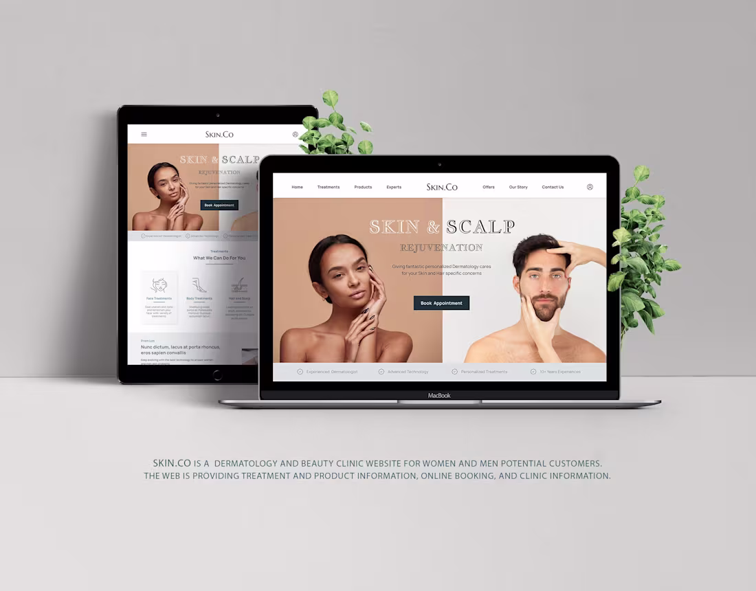 Cover image for Dermatology and Beauty Clinic Website