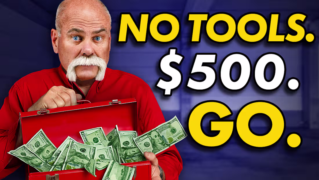 Cover image for YouTube Thumbnail for Challenge Video – No Tools, $500 Budget