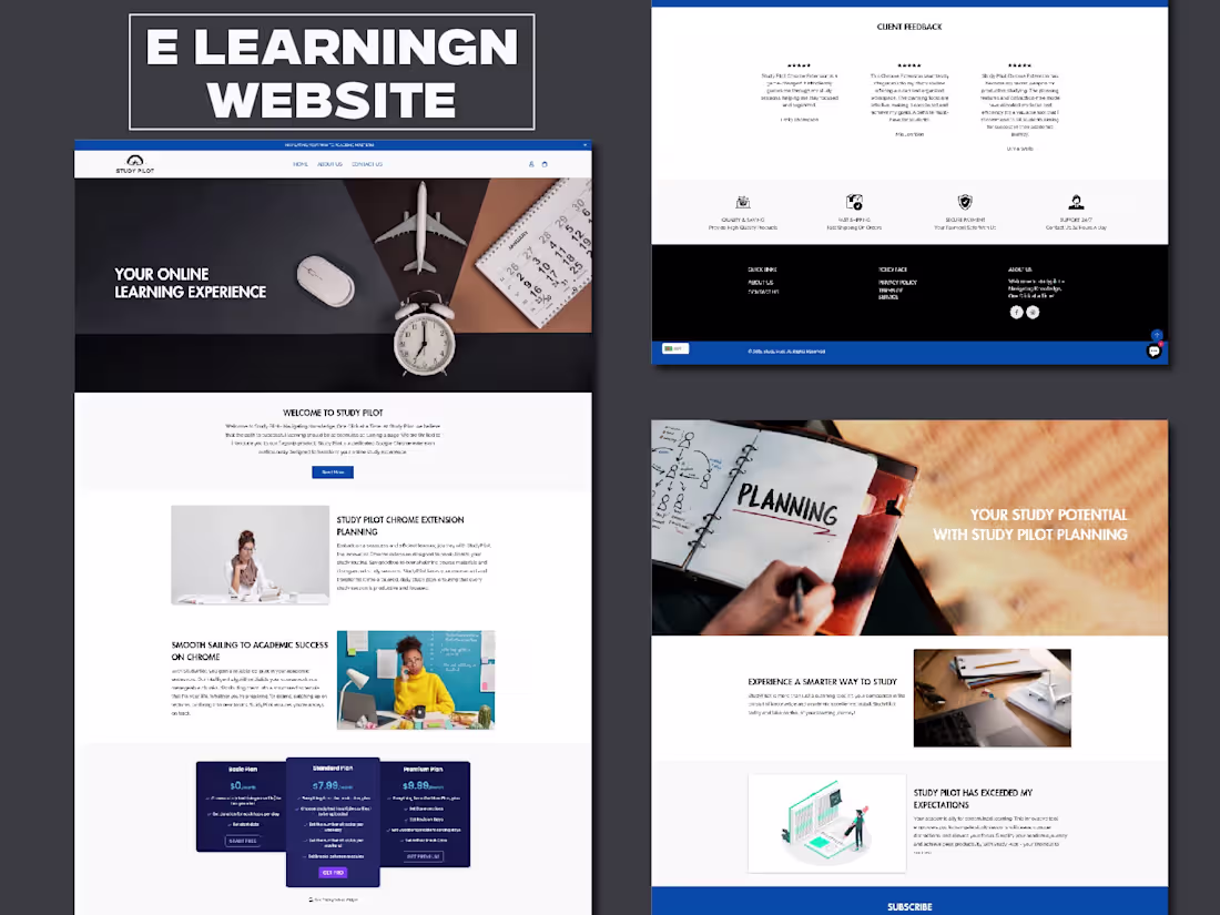 Cover image for Squarespace website design for e