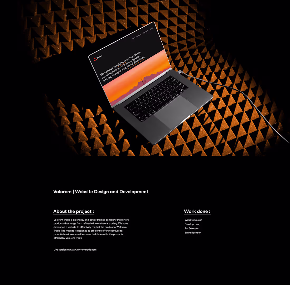 Cover image for Valorem Trade Brand Identity | Website Design and Development