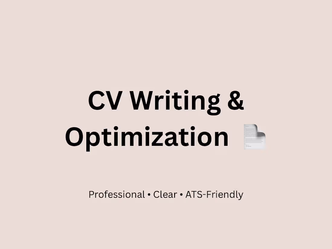 Cover image for CV Writing & Optimization
