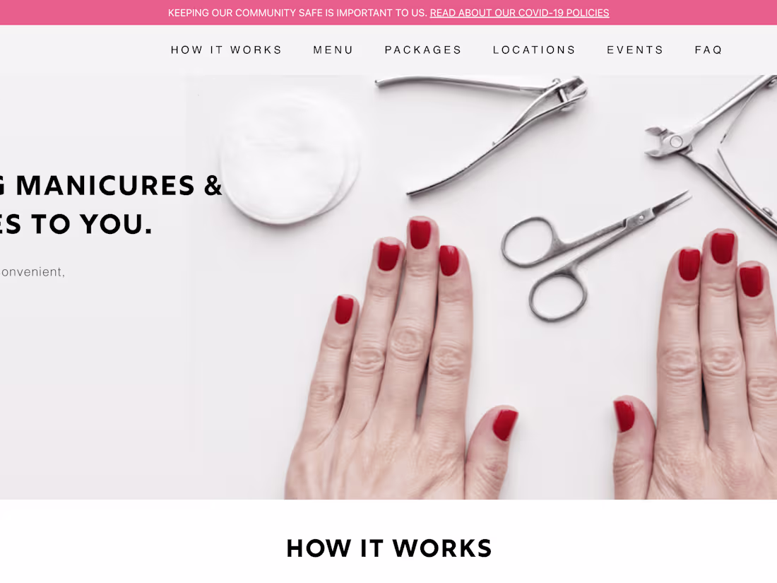 Cover image for Piers Laine - In-Home Manicure & Pedicure Services