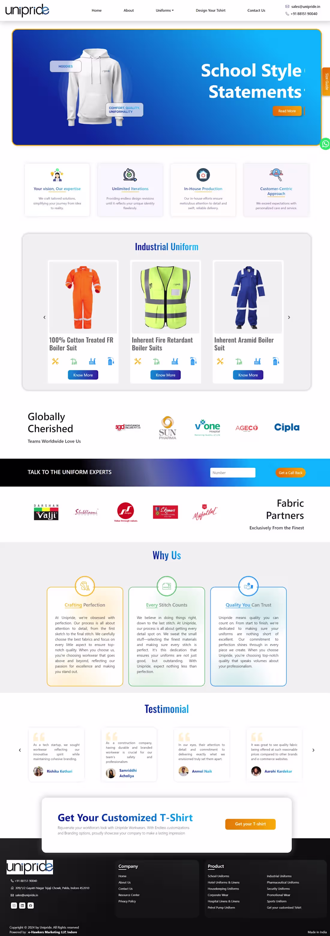 Cover image for Unipride Website