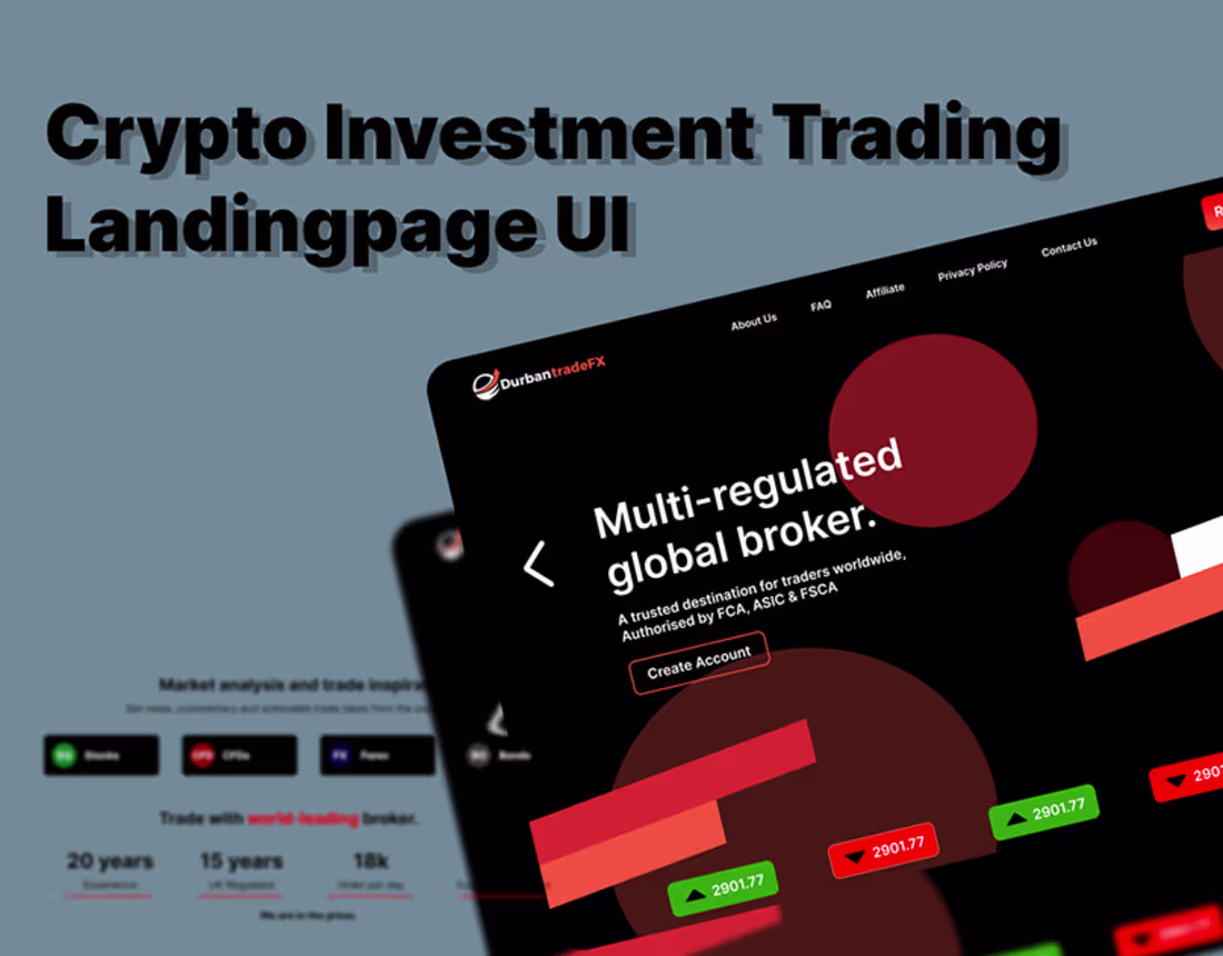 Cover image for A Trading Site Landing Page (1) | Images :: Behance