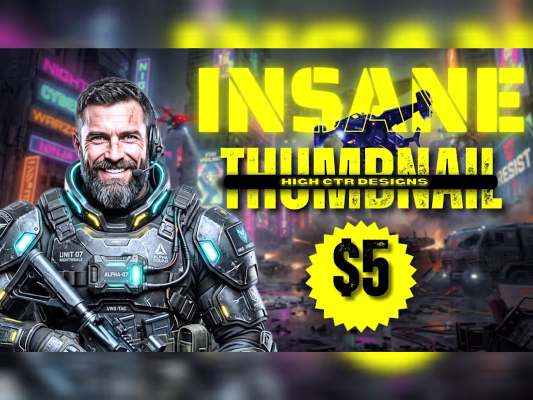 Cover image for Insane Gaming Thumbnail Starting From