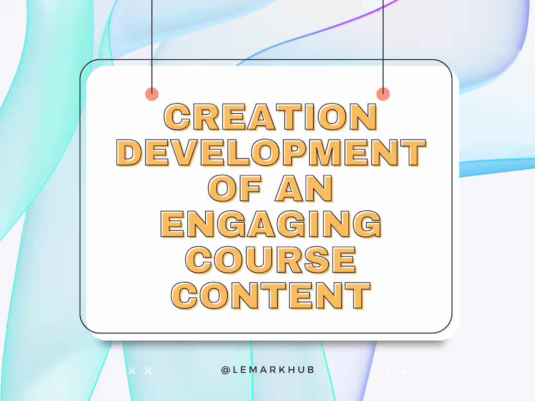 Cover image for Online Course Content Creation