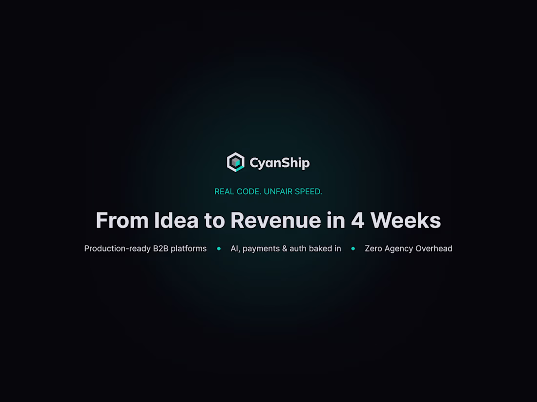 Cover image for CyanShip: SaaS MVP Platform